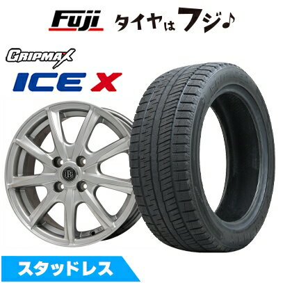 【新品】30系アルファード/ヴェルファイア スタッドレスタイヤ ホイール4本セット 235/50R18 グリップマックス アイスX BSW ブラックサイドウォール(限定) ブランドルライン ボレアノ9 メタリックグレー 7.5J 18インチ(送料無料)
