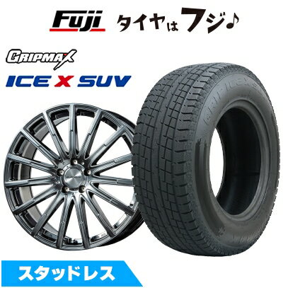 【新品】輸入車用 ベンツGLC（X253） スタッドレスタイヤ ホイール4本セット 235/55R19 グリップマックス アイスX SUV BSW ブラックサイドウォール(限定) ユーロアクシス エアフルト(クロームハイパーブラック) 8J 19インチ(送料無料)