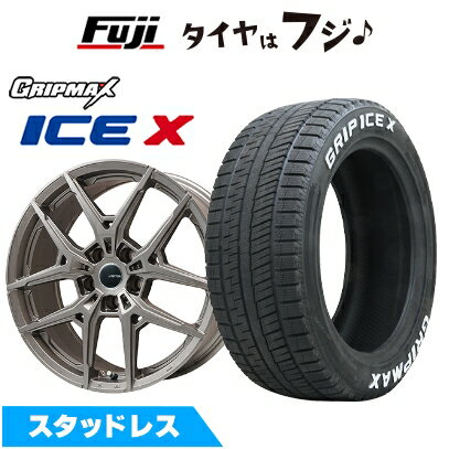 【新品】輸入車用 アウディA3（GY） スタッドレスタイヤ ホイール4本セット 205/55R16 グリップマックス アイスX RWL ホワイトレター(限定) ビッグウエイ AFG VX(マットチタン) 6.5J 16インチ(送料無料)