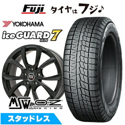【新品】輸入車用 アウディQ2（GA） スタッドレスタイヤ ホイール4本セット 215/50R18 ヨコハマ アイスガード7 セブンIG70 MSW by OZ Racing MSW 27(グロスブラック) 7.5J 18インチ(送料無料)