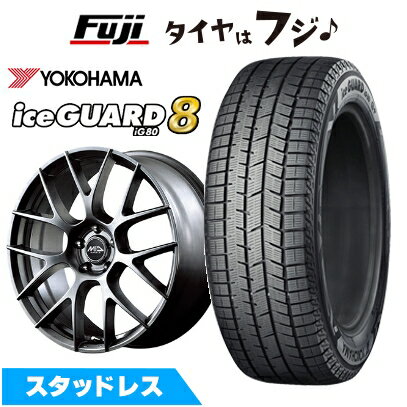 【パンク保証付き】【新品】レクサスLBX スタッドレスタイヤ ホイール4本セット 225/55R18 ヨコハマ アイスガード8 エイトIG80 MID WHEELS レフィナーダ モーション3 トヨタ・レクサス車専用 7J 18インチ(送料無料)