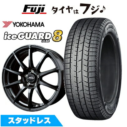 【パンク保証付き】【新品】レクサスLBX スタッドレスタイヤ ホイール4本セット 225/55R18 ヨコハマ アイスガード8 エイトIG80 MID WHEELS スタッグ ストロングガンメタ トヨタ車専用 7J 18インチ(送料無料)