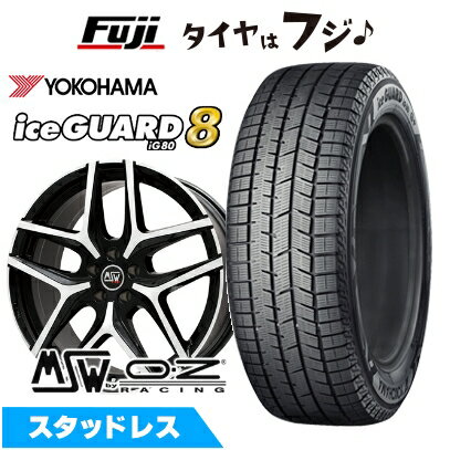 【パンク保証付き】【新品】輸入車用 VW（アルテオン） スタッドレスタイヤ ホイール4本セット 245/45R18 ヨコハマ アイスガード8 エイトIG80 MSW by OZ Racing MSW 40(グロスブラックフルポリッシュ) 8J 18インチ(送料無料)