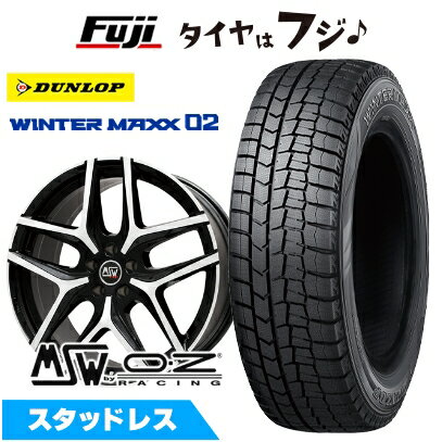 【新品】輸入車用 アウディQ3（8U） スタッドレスタイヤ ホイール4本セット 235/50R18 ダンロップ ウインターマックス 02 WM02 MSW by OZ Racing MSW 40(グロスブラックフルポリッシュ) 8J 18インチ(送料無料)