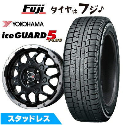 【新品 軽自動車】 スタッドレスタイヤ ホイール4本セット 135/80R12 ヨコハマ アイスガード ファイブIG50プラス レアマイスター LMG MS-9W ブラック/ブラッククリアリム 4J 12インチ(送料無料)