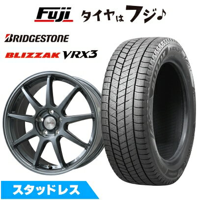 【新品国産車用5穴114.3】 スタッドレスタイヤ ホイール4本セット 215/60R17 ブリヂストン ブリザック VRX3 レアマイスター LMスポーツ LM-QR ガンメタ/ラインポリッシュ 7.5J 17インチ(送料無料)