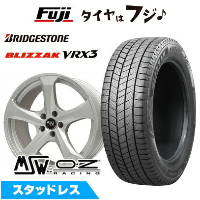 【新品】輸入車用 VW（T-Roc） スタッドレスタイヤ ホイール4本セット 215/50R18 ブリヂストン ブリザック VRX3 MSW by OZ Racing MSW 47(フルシルバー) 8J 18インチ(送料無料)