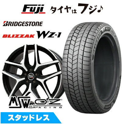 【新品】輸入車用 BMW 5シリーズ（G30/G31） スタッドレスタイヤ ホイール4本セット 245/45R18 ブリヂストン ブリザック WZ-1 MSW by OZ Racing MSW 40(グロスブラックフルポリッシュ) 8J 18インチ(送料無料)