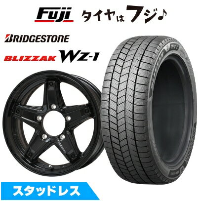 【新品】ジムニー スタッドレスタイヤ ホイール4本セット 175/80R16 ブリヂストン ブリザック WZ-1 レアマイスター LMG エトナ(マットブラック) 5.5J 16インチ(送料無料)