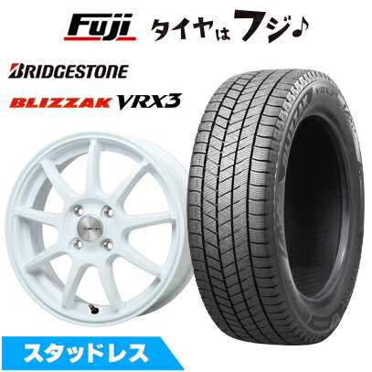 【新品 軽自動車】 スタッドレスタイヤ ホイール4本セット 165/50R16 ブリヂストン ブリザック VRX3 レアマイスター LMスポーツ LM-QR ホワイト 5J 16インチ(送料無料)