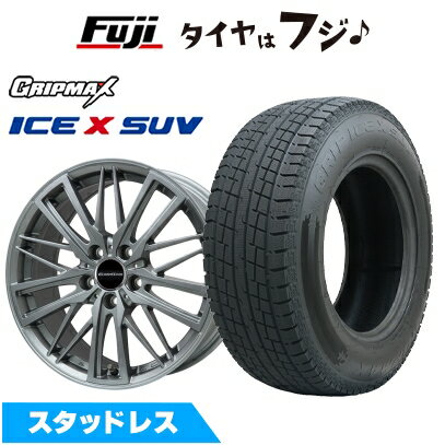【新品】輸入車用 アウディQ4 e-tron スタッドレスタイヤ ホイール4本セット 235/55R19 グリップマックス アイスX SUV BSW ブラックサイドウォール(限定) ユーロアクシス ガヤW5(マットチタニウム) 8J 19インチ(送料無料)