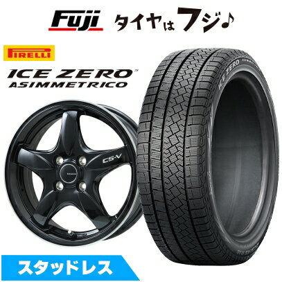 【新品国産車用5穴114.3】 スタッドレスタイヤ ホイール4本セット 235/60R18 ピレリ ウィンター アイスゼロアシンメトリコ レアマイスター CS-V(グロスブラック/リムポリッシュ) 7.5J 18インチ(送料無料)
