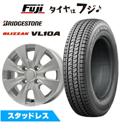 【新品】NV200 バネット スタッドレスタイヤ ホイール4本セット 165/80R14 97/95N ブリヂストン ブリザック VL10A エルベ ビズスポ シルバー 5J 14インチ(送料無料)