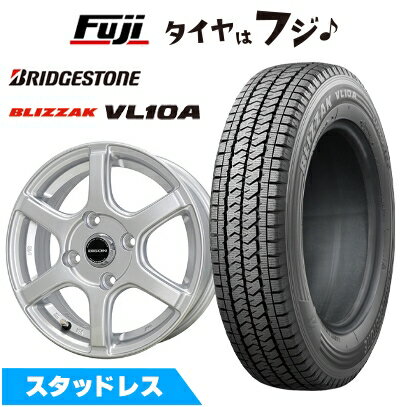 【新品】NV200 バネット スタッドレスタイヤ ホイール4本セット 165/80R14 97/95N ブリヂストン ブリザック VL10A ホットスタッフ バイソン BN-04 5J 14インチ(送料無料)