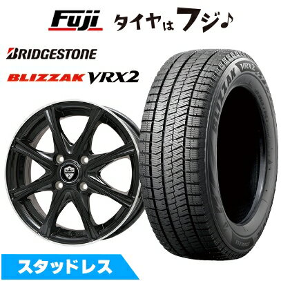 【新品 軽自動車】N-BOX タント スペーシア スタッドレスタイヤ ホイール4本セット 155/65R14 ブリヂストン ブリザック VRX2(限定) ブランドル ER16B 14インチ(送料無料)