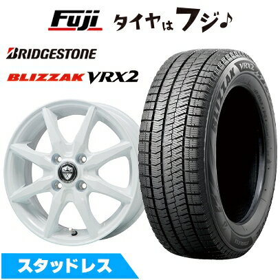 【新品 軽自動車】N-BOX タント スペーシア スタッドレスタイヤ ホイール4本セット 155/65R14 ブリヂストン ブリザック VRX2(限定) ブランドル CJ28W 14インチ(送料無料)