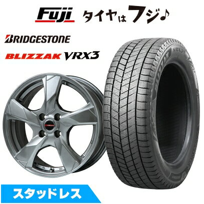 【新品】スイフトスポーツ スタッドレスタイヤ ホイール4本セット 195/45R17 ブリヂストン ブリザック VRX3 プレミックス ヴェランV(クロームハイパーシルバー) 6.5J 17インチ(送料無料)