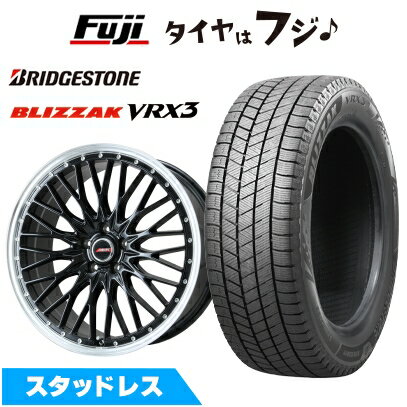 【新品国産車用5穴114.3】 スタッドレスタイヤ ホイール4本セット 215/45R17 ブリヂストン ブリザック VRX3 プレミックス MER PROMESH グロスブラック/リムポリッシュ 7J 17インチ(送料無料)