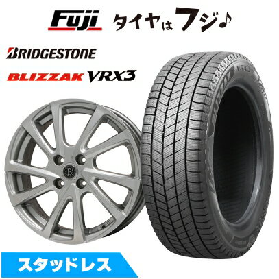 【新品国産4穴100車】 スタッドレスタイヤ ホイール4本セット 195/55R15 ブリヂストン ブリザック VRX3 ブランドルライン ボレアノ10 メタリックグレー 15インチ(送料無料)