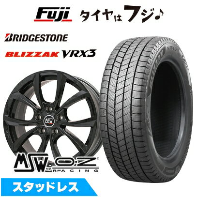 【新品】輸入車用 イヴォーク スタッドレスタイヤ ホイール4本セット 235/60R18 ブリヂストン ブリザック VRX3 MSW by OZ Racing MSW 27(グロスブラック) 7.5J 18インチ(送料無料)(2)