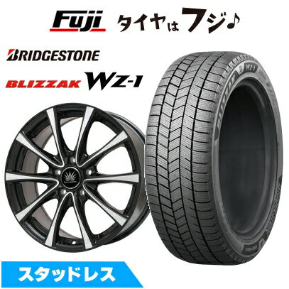 【新品国産5穴114.3車】 スタッドレスタイヤ ホイール4本セット 205/55R16 ブリヂストン ブリザック WZ-1 プレミックス アマルフィV Jr(ブラックポリッシュ) 6.5J 16インチ(送料無料)