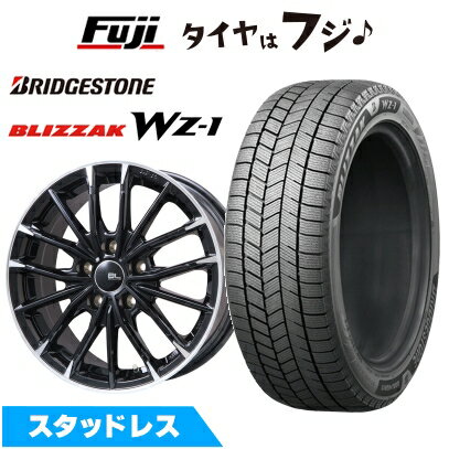 【新品国産車用5穴114.3】 スタッドレスタイヤ ホイール4本セット 235/60R18 ブリヂストン ブリザック WZ-1 ブランドルライン DF-10M グロスブラック/カットスポーク 7.5J 18インチ(送料無料)
