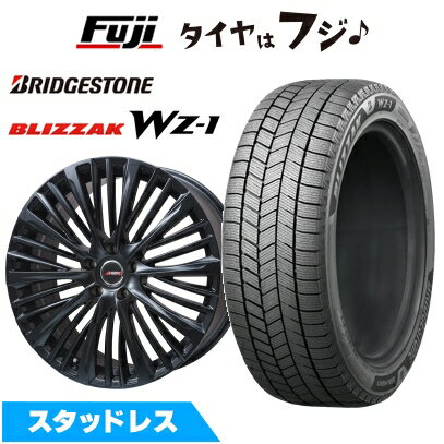 【新品】クラウンスポーツ/クラウンエステート スタッドレスタイヤ ホイール4本セット 235/55R19 ブリヂストン ブリザック WZ-1 プレミックス MER-X マットブラック(R14ボルト) 8J 19インチ(送料無料)