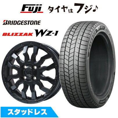 【新品 軽自動車】エブリイワゴン スタッドレスタイヤ ホイール4本セット 165/60R14 ブリヂストン ブリザック WZ-1 トピー ヴァブロ RR-01【限定】 4.5J 14インチ(送料無料)
