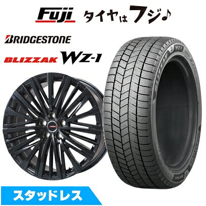 【新品】40系アルファード/ヴェルファイア スタッドレスタイヤ ホイール4本セット 225/60R18 ブリヂストン ブリザック WZ-1 プレミックス MER-V グロスブラック(平座ナット) 7J 18インチ(送料無料)