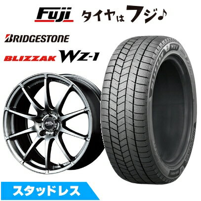 【新品】クラウンクロスオーバー スタッドレスタイヤ ホイール4本セット 225/60R18 ブリヂストン ブリザック WZ-1 MID WHEELS スタッグ メタリックグレー トヨタ車専用 7J 18インチ(送料無料)