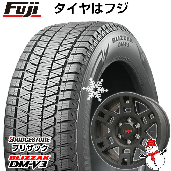 6/1限定!エントリーでポイント最大30倍! 【新品】FJクルーザー スタッドレスタイヤ ホイール4本セット 265/70R17 ブリヂストン ブリザック DM-V3 DMV3 TRD TRD17 PTR20-35110-BK 17インチ(送料無料)