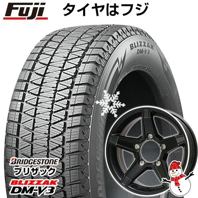 5/20限定!エントリーでポイント最大27倍! 【新品】ジムニー スタッドレスタイヤ ホイール4本セット 175/80R16 ブリヂストン ブリザック DM-V3 DMV3 プレミックス エステラ(マットブラック/リムポリッシュ) 16インチ(送料無料)