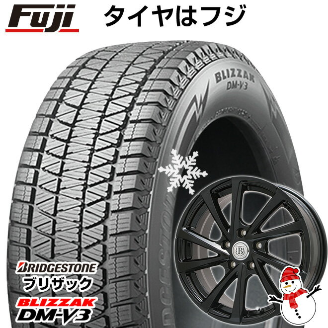 【新品国産5穴114.3車】 スタッドレスタイヤ ホイール4本セット 225/65R17 ブリヂストン ブリザック DM-V3 DMV3 ブランドル E04B 17インチ(送料無料)