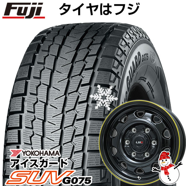 5/20限定!エントリーでポイント最大27倍! 【新品】ジムニー スタッドレスタイヤ ホイール4本セット 175/80R16 ヨコハマ アイスガード SUV G075 レアマイスター LMG OFF-STYLE(グロスブラック/イエローリム) 16インチ(送料無料)