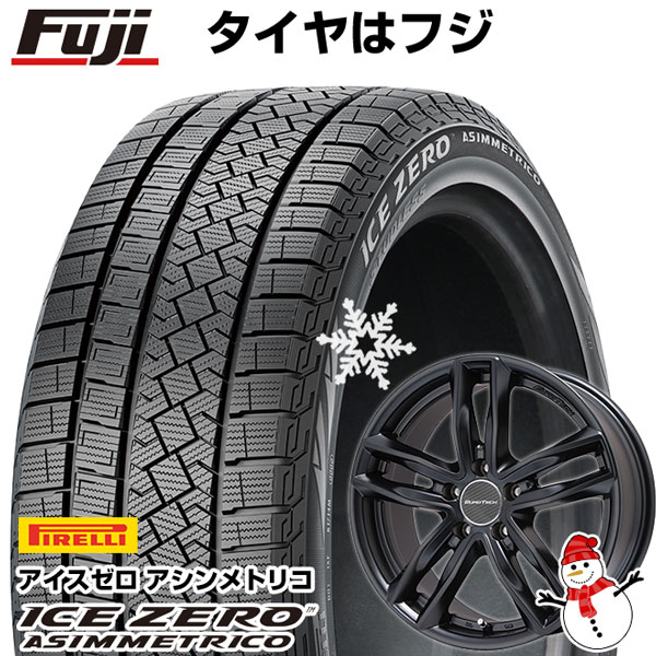 6/5限定 エントリーでポイント最大44倍 【新品】輸入車用 アウディA4（8W） スタッドレスタイヤ ホイール4本セット 205/60R16 ピレリ ウィンター アイスゼロアシンメトリコ ユーロテック ガヤ5(マットブラック) 16インチ(送料無料)