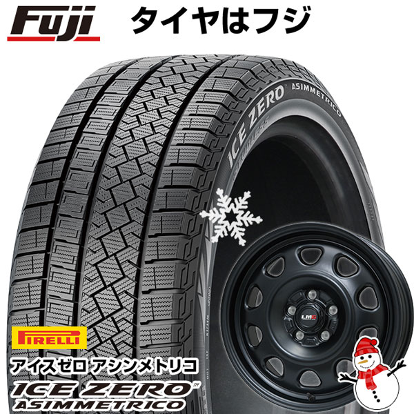 【新品国産5穴114.3車】 スタッドレスタイヤ ホイール4本セット 215/60R17 ピレリ ウィンター アイスゼロアシンメトリコ レアマイスター LMG OFF-STYLE(マットブラック) 17インチ(送料無料)