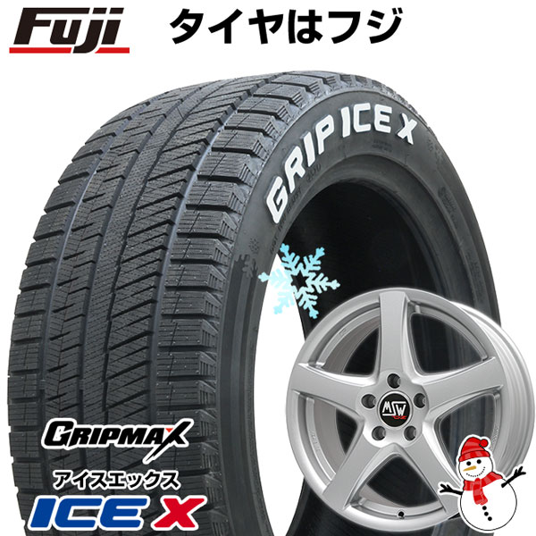 【新品】輸入車用 ボルボ（V40） スタッドレスタイヤ ホイール4本セット 205/55R16 グリップマックス アイスX RWL ホワイトレター(限定2022年製) MSW by OZ Racing MSW 78 16インチ(送料無料)