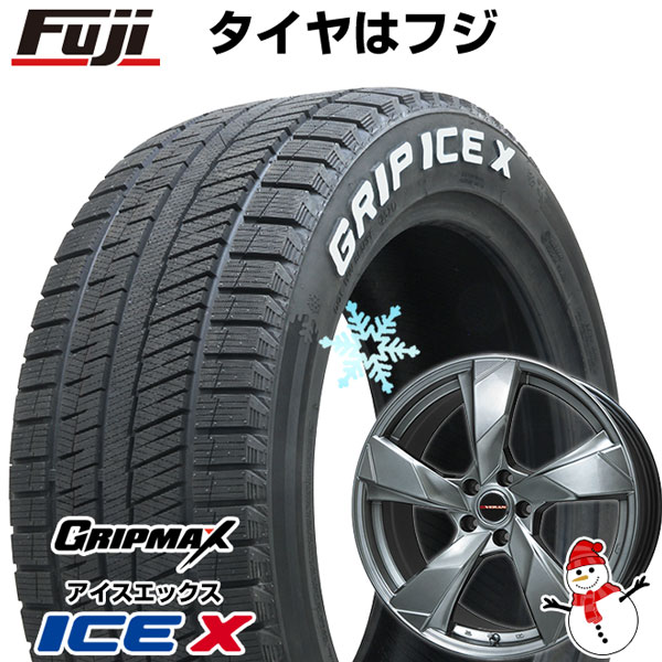 【新品】スイフトスポーツ スタッドレスタイヤ ホイール4本セット 195/45R17 グリップマックス アイスX RWL ホワイトレター(限定2022年製) プレミックス ヴェランV 17インチ(送料無料)