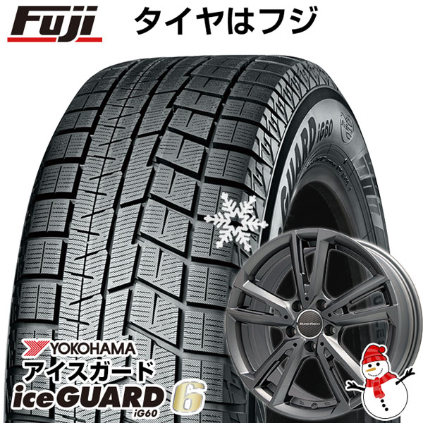 【新品】輸入車用 VW（ポロ AW） スタッドレスタイヤ ホイール4本セット 185/65R15 ヨコハマ アイスガード シックスIG60 ユーロテック ガヤ ソリ(マットチタニウム) 15インチ(送料無料)