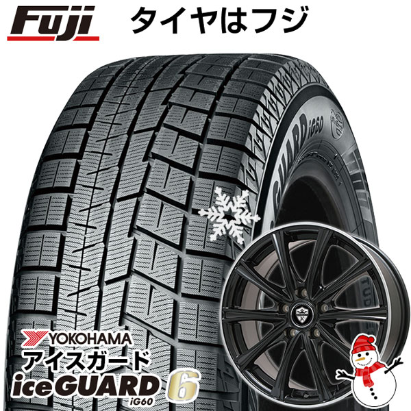 【新品】フリード 5穴/114 スタッドレスタイヤ ホイール4本セット 185/65R15 ヨコハマ アイスガード シックスIG60 ブランドル ER16B 15インチ(送料無料)