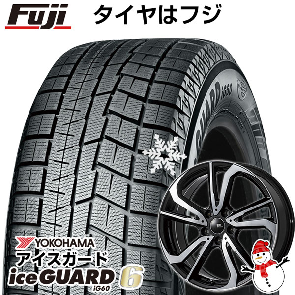 【新品】オーリス/カローラルミオン用 スタッドレスタイヤ ホイール4本セット 195/65R15 ヨコハマ アイスガード シックスIG60 ブランドルライン レツィオ パールブラックポリッシュ 15インチ(送料無料)