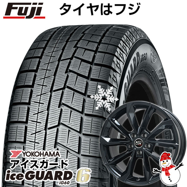 【新品】輸入車用 ベンツCLA（C118） スタッドレスタイヤ ホイール4本セット 205/55R17 ヨコハマ アイスガード シックスIG60 MSW by OZ Racing MSW 42(グロスブラック) 17インチ(送料無料)