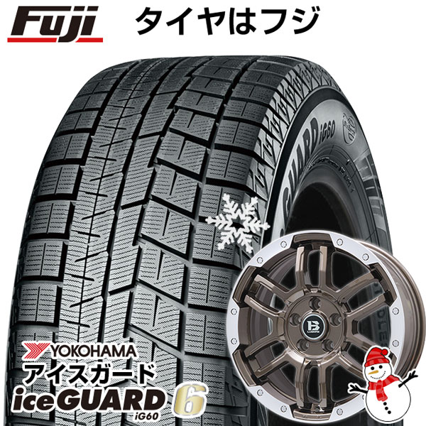 【新品】アルファード/ヴェルファイア等 スタッドレスタイヤ ホイール4本セット 215/65R16 ヨコハマ アイスガード6 シックスIG60 ビッグウエイ B-LUGNAS FRD 16インチ(送料無料)