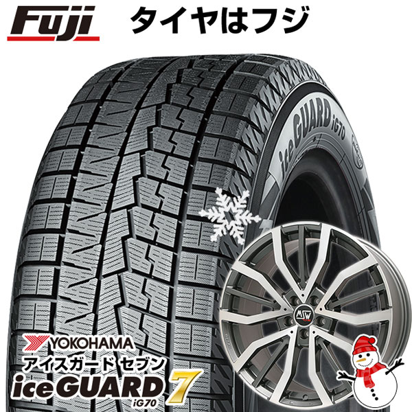 【パンク保証付】【取付対象】【送料無料 ベンツEクラス（W213）】 245/45R18 18インチ YOKOHAMA ヨコハマ アイスガード セブンIG70 スタッドレスタイヤ ホイール4本セット 輸入車 MSW by OZ Racing MSW 49(グロスガンメタルポリッシュ) 8J 8.00-18