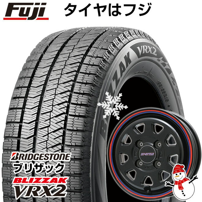 【スマホからエントリーでポイント10倍 6/18(木)10:00〜6/25(木)09:59】 【送料無料】 BRIDGESTONE ブリヂストン ブリザック VRX2 145/80R13 13インチ スタッドレスタイヤ ホイール4本セット BIGWAY DT-STYLE 4J 4.00-13