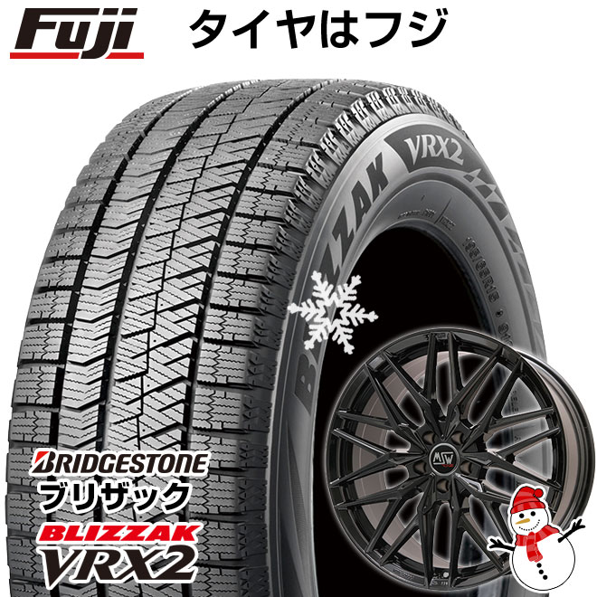 【新品】輸入車用 プジョー3008 2017- スタッドレスタイヤ ホイール4本セット 225/55R18 ブリヂストン ブリザック VRX2 MSW by OZ Racing MSW 50(グロスブラック) 18インチ(送料無料)