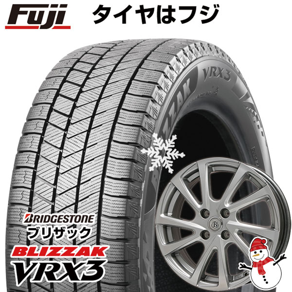 【新品国産5穴114.3車】 スタッドレスタイヤ ホイール4本セット 205/60R16 ブリヂストン ブリザック VRX3 ブランドル E04 16インチ(送料無料)