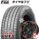 【新品 軽自動車】エブリイワゴン スタッドレスタイヤ ホイール4本セット 165/60R14 ブリヂストン ブリザック VRX3 ビッグウエイ B-LUGNAS FRD(マットブラック/レッドリム) 14インチ(送料無料)