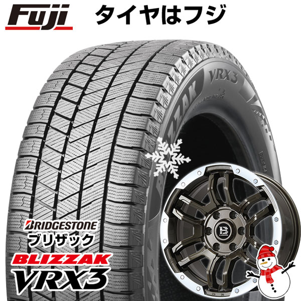 【新品 軽自動車】ハスラー デリカミニ(4WD) スタッドレスタイヤ ホイール4本セット 165/60R15 ブリヂストン ブリザック VRX3 ビッグウエイ B-LUGNAS FRD 15インチ(送料無料)