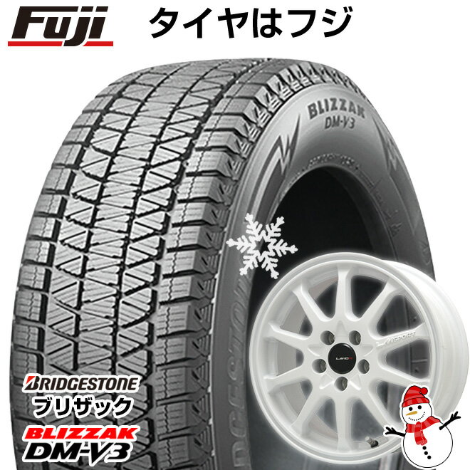 【新品国産5穴114.3車】 スタッドレスタイヤ ホイール4本セット 225/70R16 ブリヂストン ブリザック DM-V3 DMV3 レアマイスター LMスポーツLM-10R(ホワイト) 16インチ(送料無料)